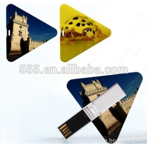 Custom Logo triangle Credit Card USB storage Memory Stick Flash Drive 8GB